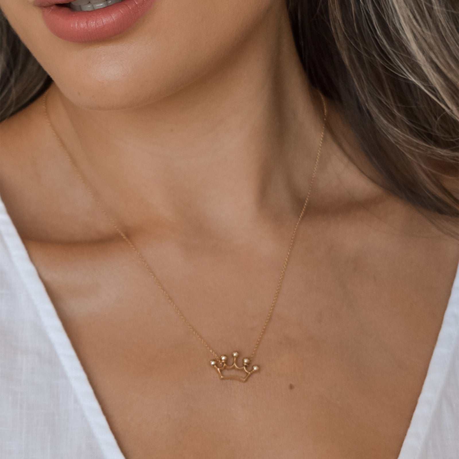 New 14k Gold Crown Pendant outlet